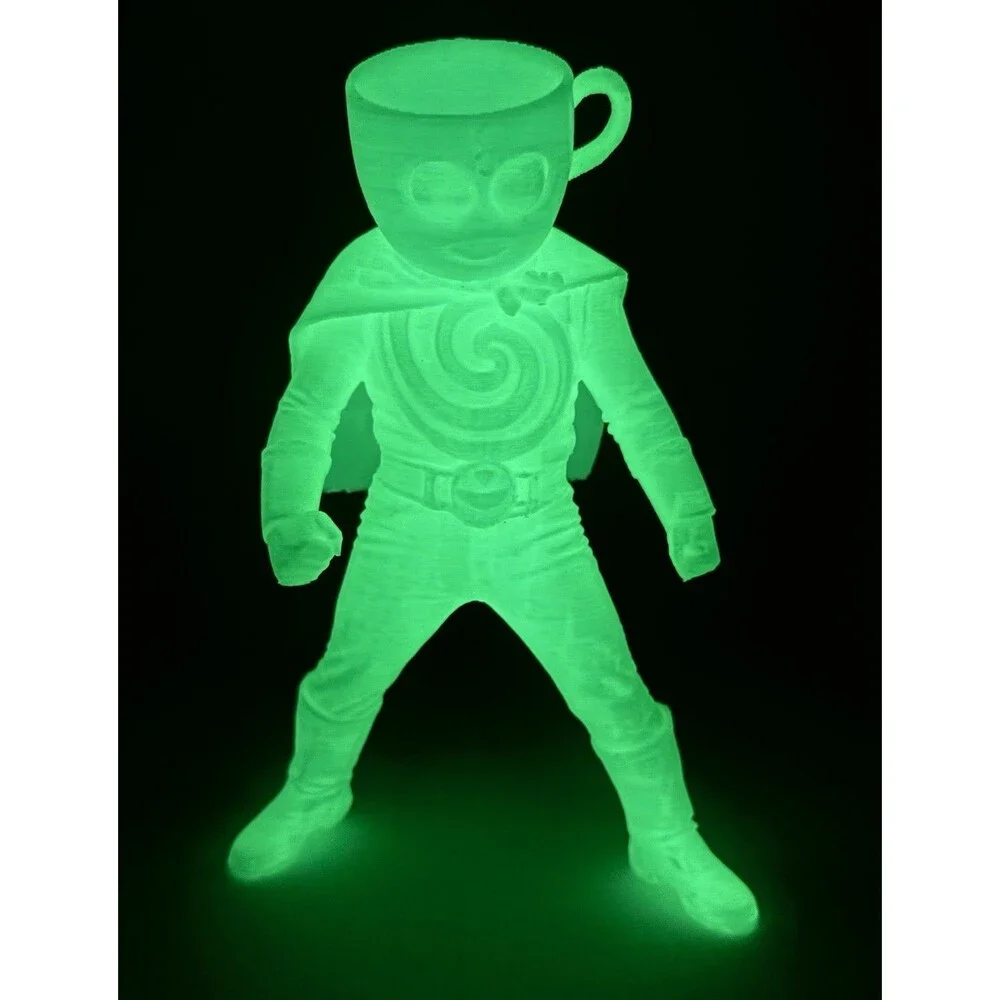 Coffee Man Japanese Coffee Commercial Glow In The Dark Toy